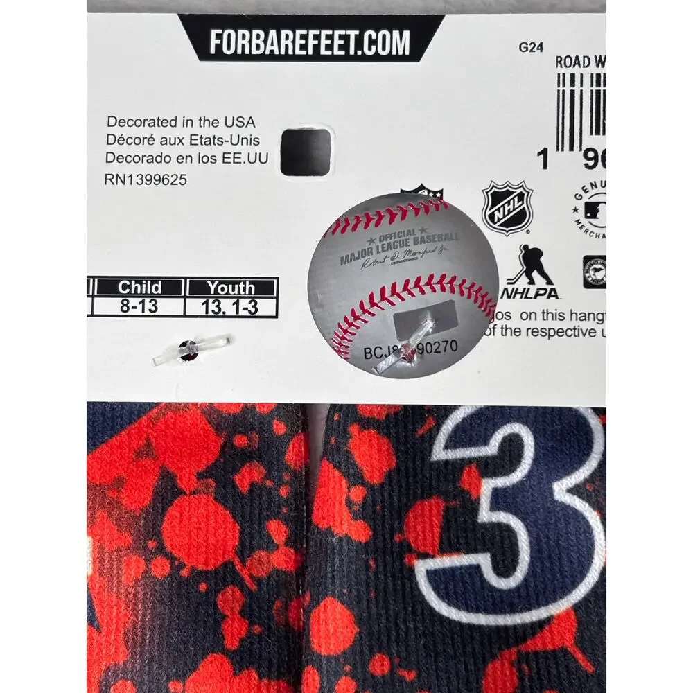 For Bare Feet Youth (13, 1-3) Houston Astros Verlander #35 Socks NWTs